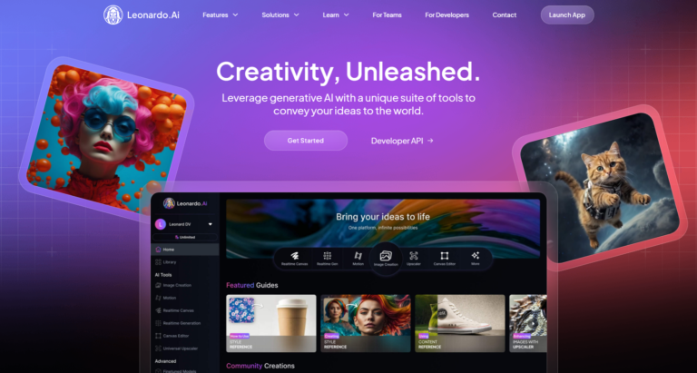 leonardo AI art generation tool